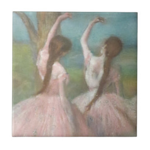 Azulejo Bailarinas de rosa Edgar Degas