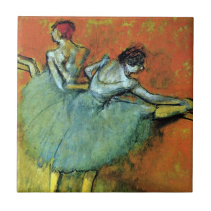 Azulejo Bailarinas en la barra por Edgar Degas, Ballet Vin