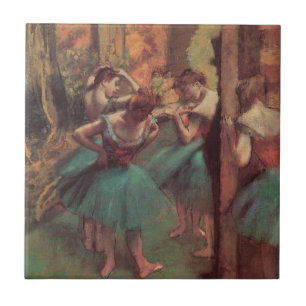 Azulejo Bailarinas, Rosa y Verde de Edgar Degas
