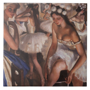 Azulejo Bailarines de ballet en el Vestido (Serebriakova)