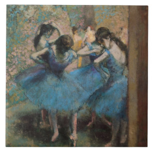 Azulejo Bailarines de Edgar Degas el en el azul, 1890