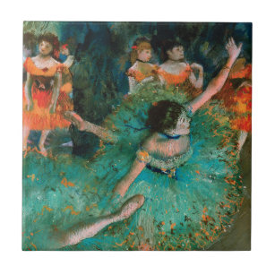 Azulejo Bailarines en verde de Edgar Degas