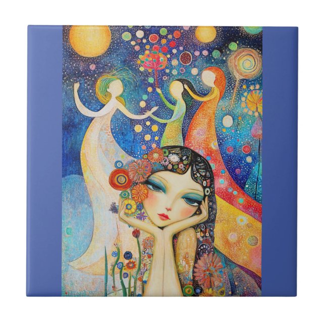 Azulejo Bailarines Y Sueños De Día (Frente)