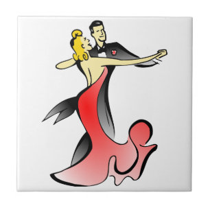 Azulejo Baile de bailarinas bailando pareja baile swing