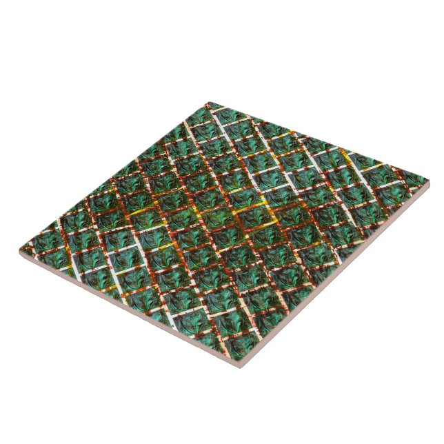 Azulejo Bajo una parrilla sucia y oxidada (Lado)