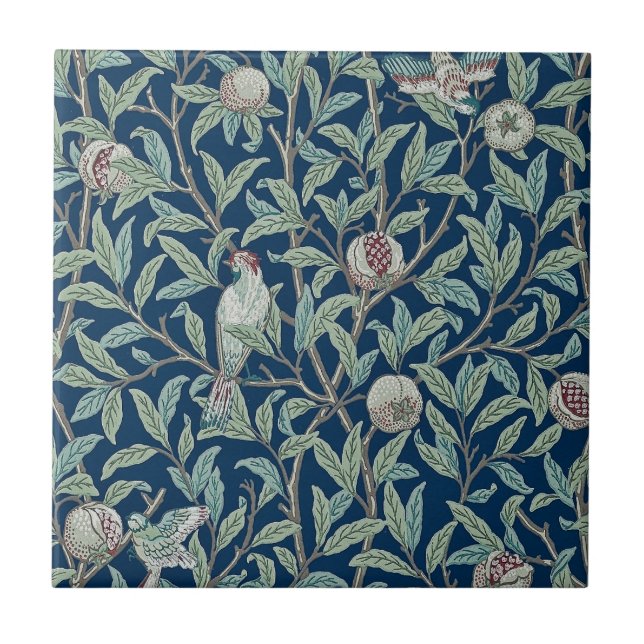AZULEJO BALA CERAMICA ; WILLIAM MORRIS : POMEGRANADOS (Frente)