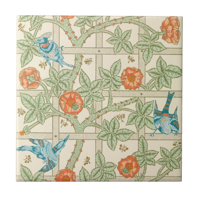 AZULEJO BALA CERAMICA : WILLIAM MORRIS : TRELLIS (Frente)