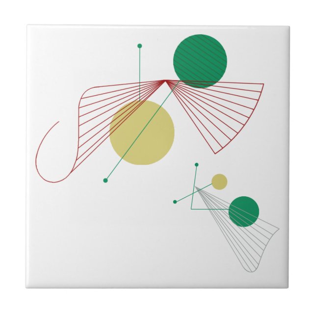 Azulejo ¡Baldosa cerámica Trivet 4,25" de la FANFARRIA - (Frente)