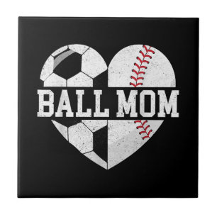 Azulejo Ball Mom Shirt Heart Graciosa Béisbol