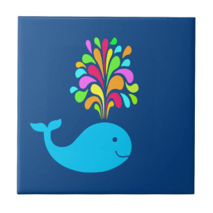 Azulejo Ballena divertida