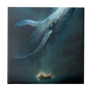 Azulejo Ballena En El Cielo Fantasía Arte