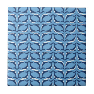 Azulejo Ballenas Azules Blancas Yin Yang Animal Marino Océ
