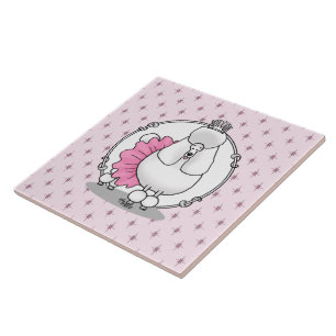 Azulejo Ballet divertido Ballerina Princesa Poodle Perro (