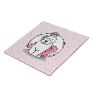 Azulejo Ballet lindo Princesa Pastor Inglés Viejo Gris 1