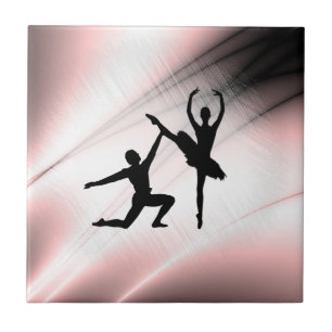 Azulejo Ballet Pareja Baila Acento Rosa
