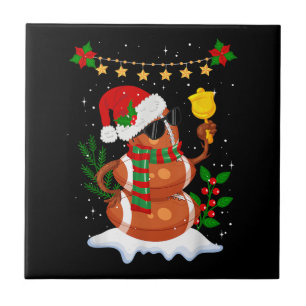 Azulejo Balón de fútbol Muñeco de nieve Sombrero de Santa