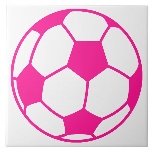 Azulejo Balón de fútbol rosa caliente (Frente)