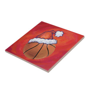 Azulejo Baloncesto en sombrero de Santa