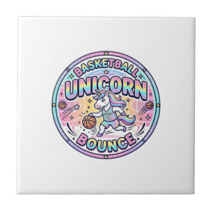 Azulejo Baloncesto Unicornio Rebote De Unicornio Camiseta 