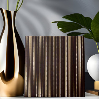 Azulejo Bambú negro y marrón parecen mosaico a rayas