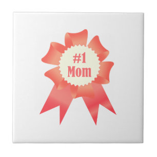 Azulejo Banda ganadora del premio Gratitude Número Uno Mom