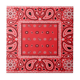 Azulejo Banda roja paisley bandanas rap hip hop f