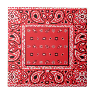 Azulejo Banda roja paisley bandanas rap hip hop f