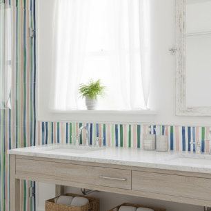 Azulejo Banda vertical de color de agua Coral azul verde