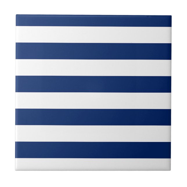 Azulejo Bandas azules y blancas reales (Frente)