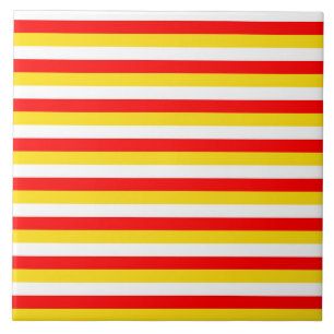 Azulejo bandas de la bandera de Guernsey rojo amarillo bla