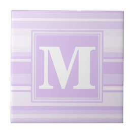 Azulejo Bandas de lilac monogramo