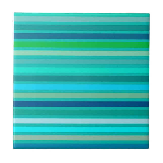 Azulejo Bandas enrolladas, fucsia, azul océano y turquesa (Frente)