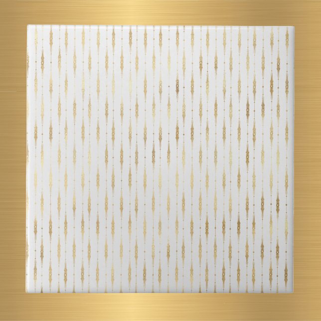 Azulejo Bandas Glam White Gold (Subido por el creador)