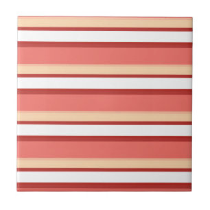 Azulejo Bandas rosadas blancas y cortas