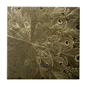 Azulejo Bandeja metalizado Peacock