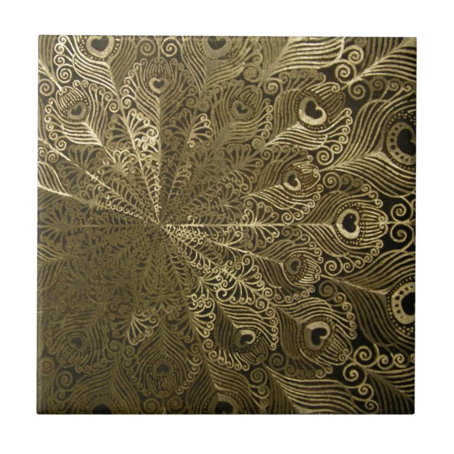 Azulejo Bandeja metalizado Peacock (Frente)