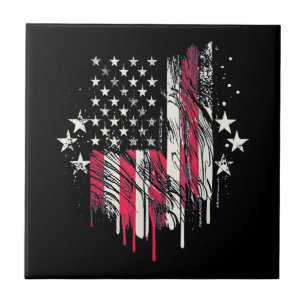 Azulejo Bandera Americana Hombre EEUU Niño Bandera America