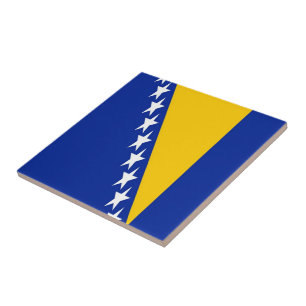 Azulejo BANDERA BOSNIANA zBA001, Bosnia y Herzegovina,