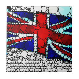 Azulejo Bandera británica moderna de Union Jack