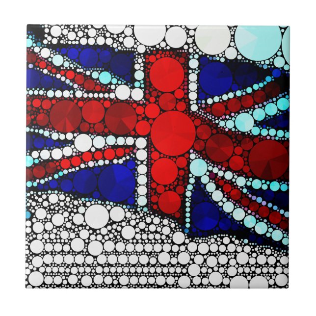 Azulejo Bandera británica moderna de Union Jack (Frente)