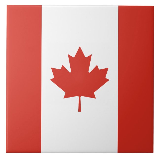 Azulejo Bandera canadiense (hoja de arce) (Canadá) (Frente)