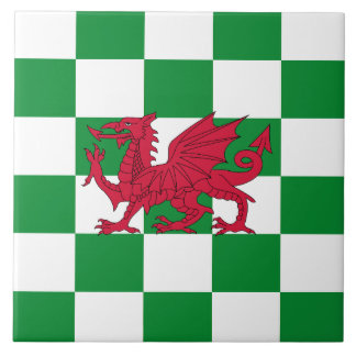 Azulejo Bandera Celta Dragón Rojo Místico de Gales