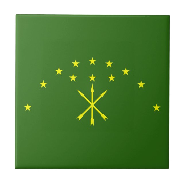 Azulejo Bandera de Adygea Patriótica (Frente)