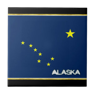 Azulejo Bandera de Alaska