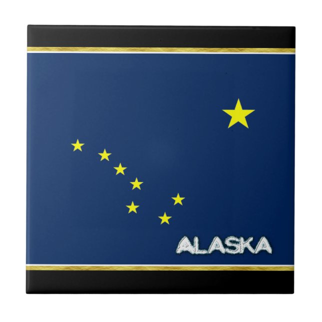 Azulejo Bandera de Alaska (Frente)