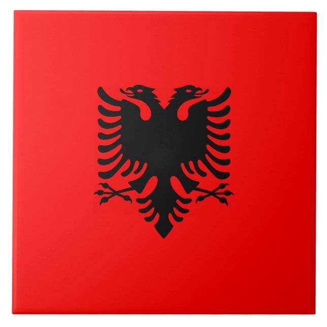 Azulejo Bandera de Albania (Frente)