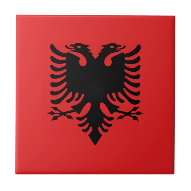 Azulejo Bandera de Albania (Frente)