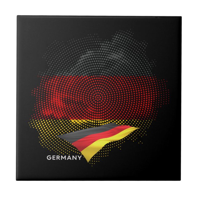 Azulejo bandera de Alemania (Frente)