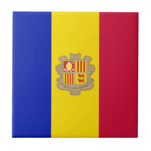 Azulejo Bandera de Andorra Patriótica