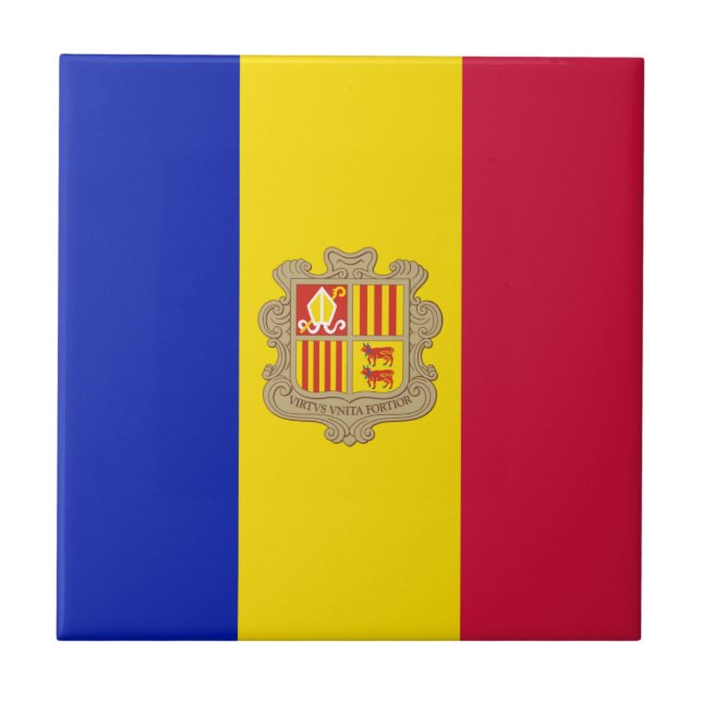 Azulejo Bandera de Andorra Patriótica (Frente)